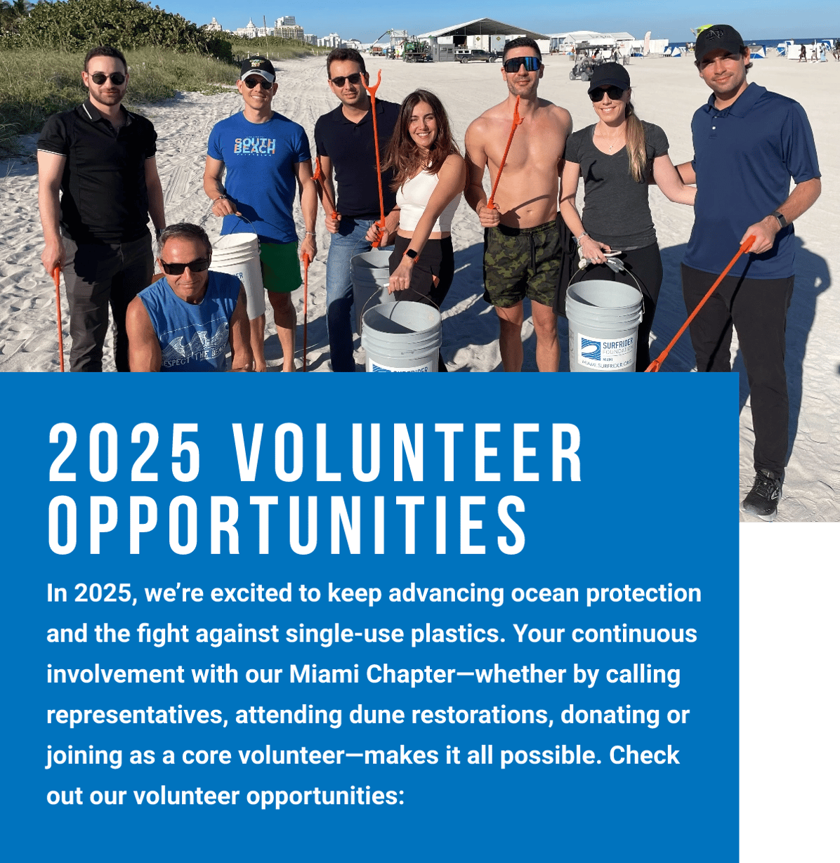 2025 Volunteer Opportunities